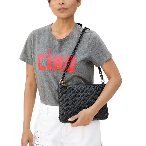 CLARE V Shoulder Chain Strap Mini Round Link Tortoise Gold Handbag Accessory NEW - Picture 3 of 12